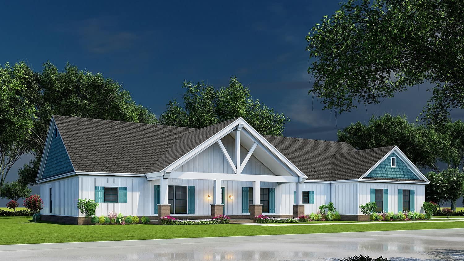 Left Side View of this 3-Bedroom, 3777 Sq Ft Plan - 193-1210