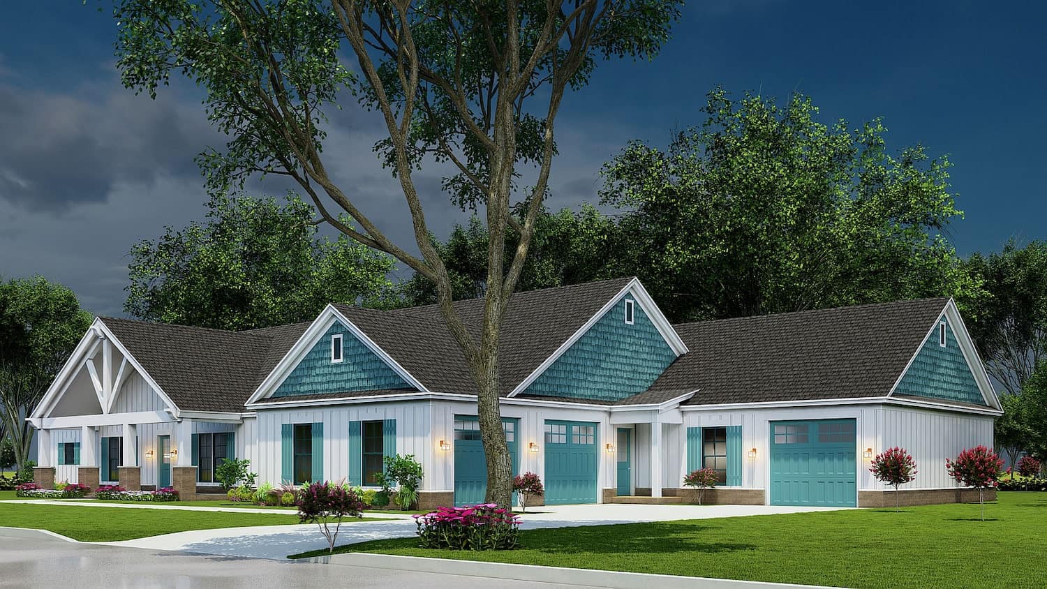 Right Side View of this 3-Bedroom, 3777 Sq Ft Plan - 193-1210