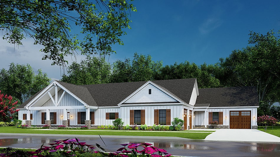 Front View of this 3-Bedroom, 3777 Sq Ft Plan - 193-1210