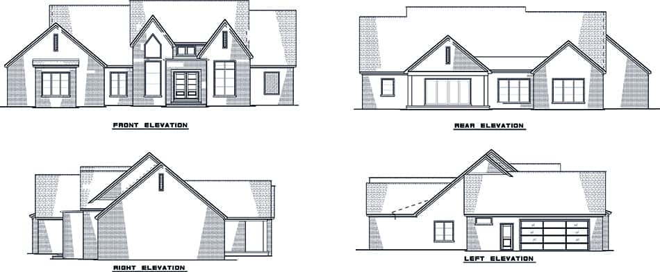 Home Plan Front Elevation of this 3-Bedroom,2370 Sq Ft Plan -193-1216