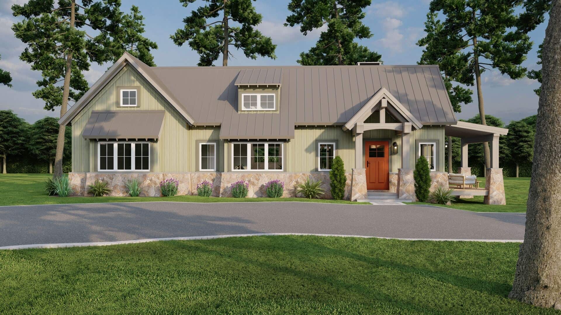 Front View of this 1-Bedroom,1008 Sq Ft Plan -193-1218
