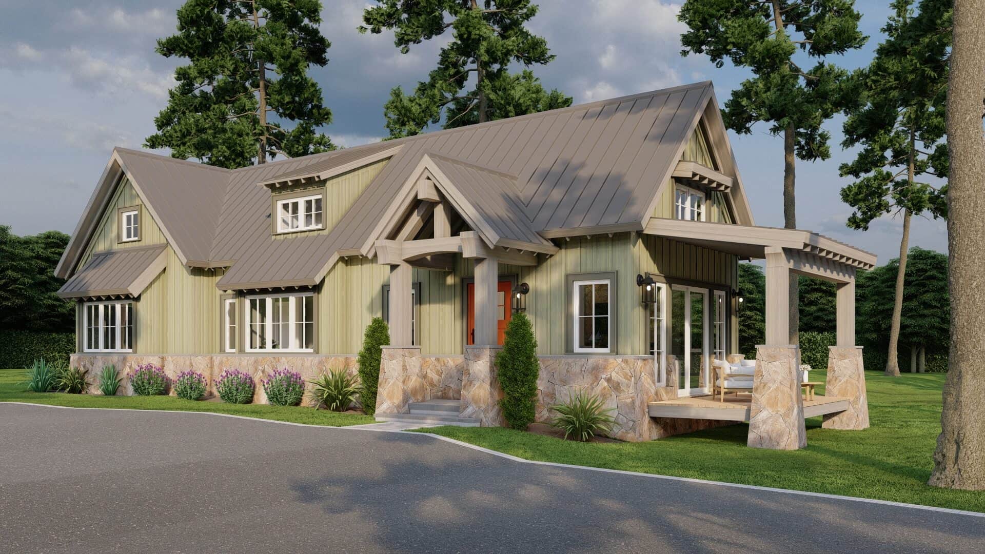Right Side View of this 1-Bedroom,1008 Sq Ft Plan -193-1218