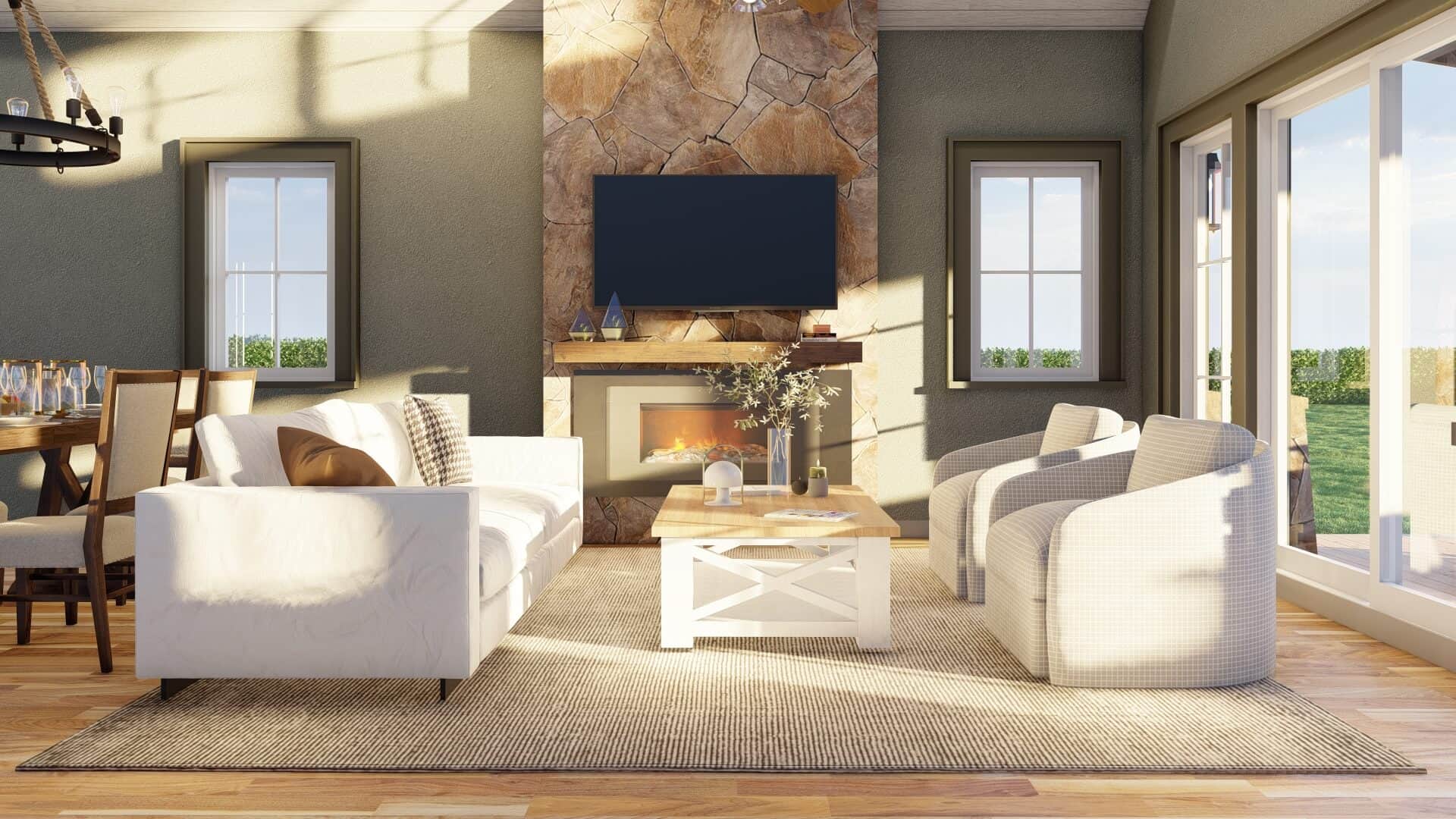 Great Room of this 1-Bedroom,1008 Sq Ft Plan -193-1218