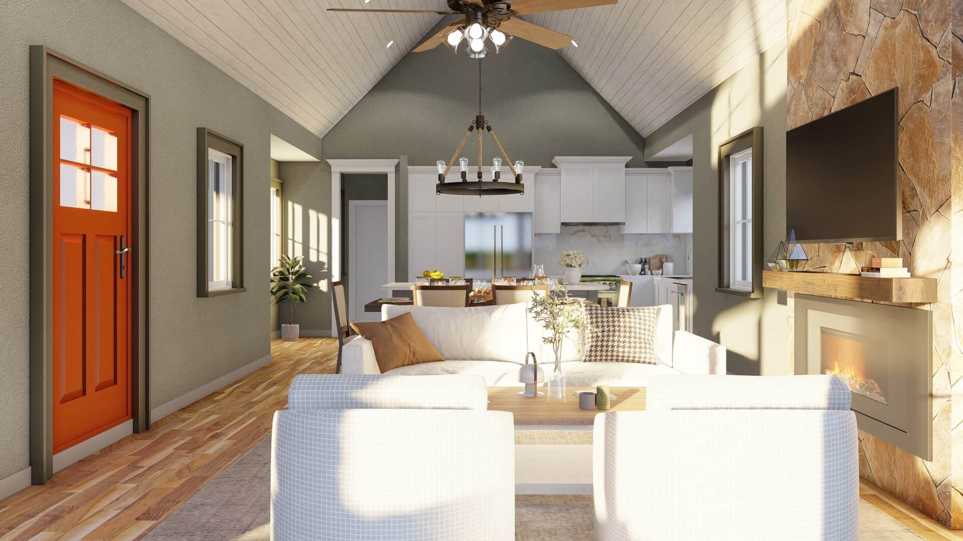 Great Room of this 1-Bedroom,1008 Sq Ft Plan -193-1218