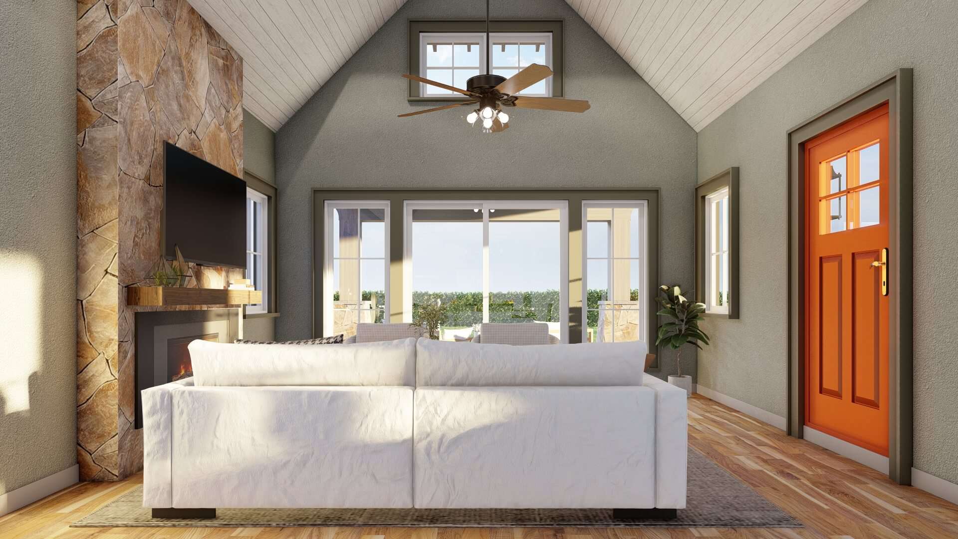 Great Room: Windows of this 1-Bedroom,1008 Sq Ft Plan -193-1218