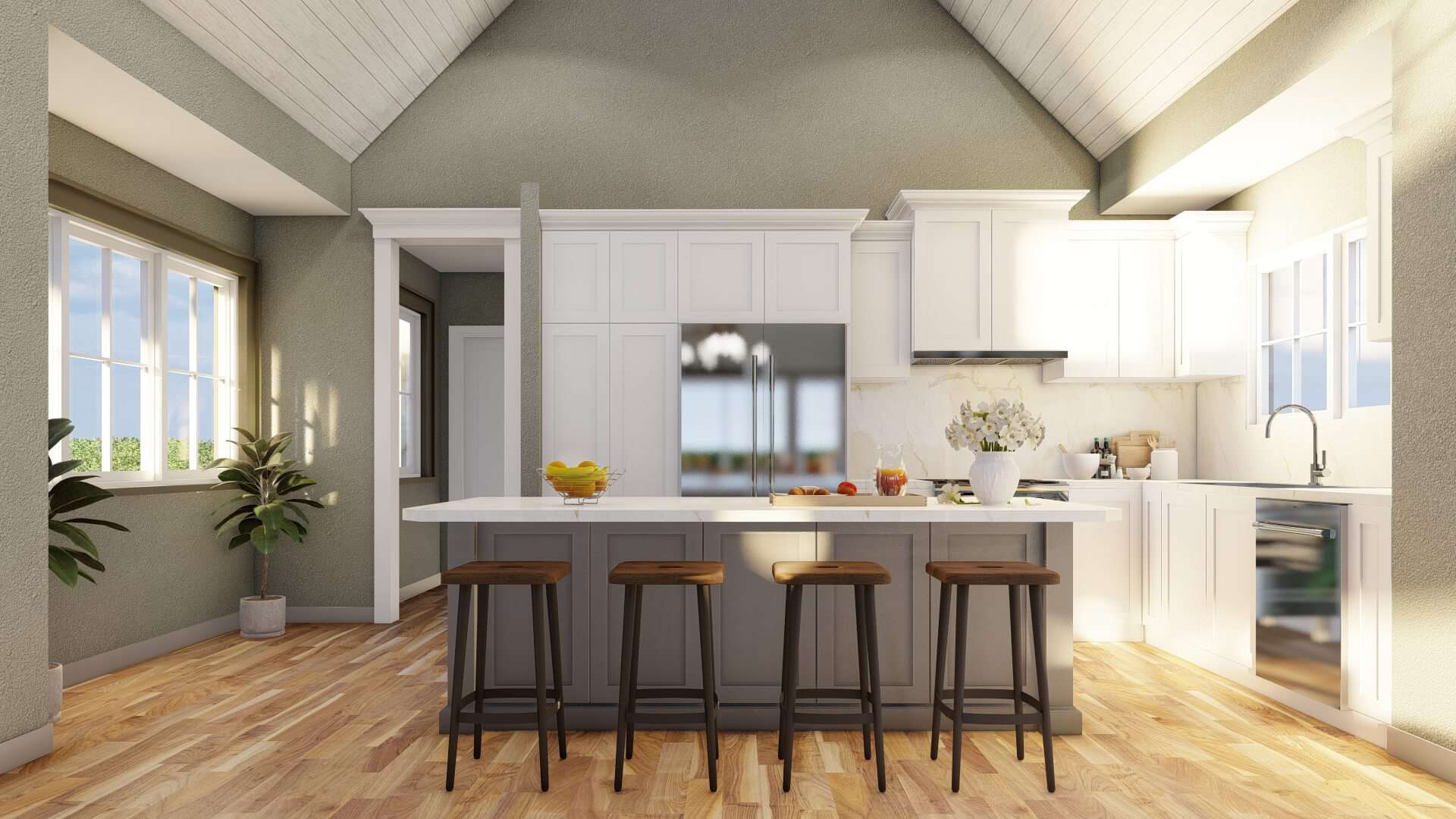 Kitchen: Kitchen Island of this 1-Bedroom,1008 Sq Ft Plan -193-1218