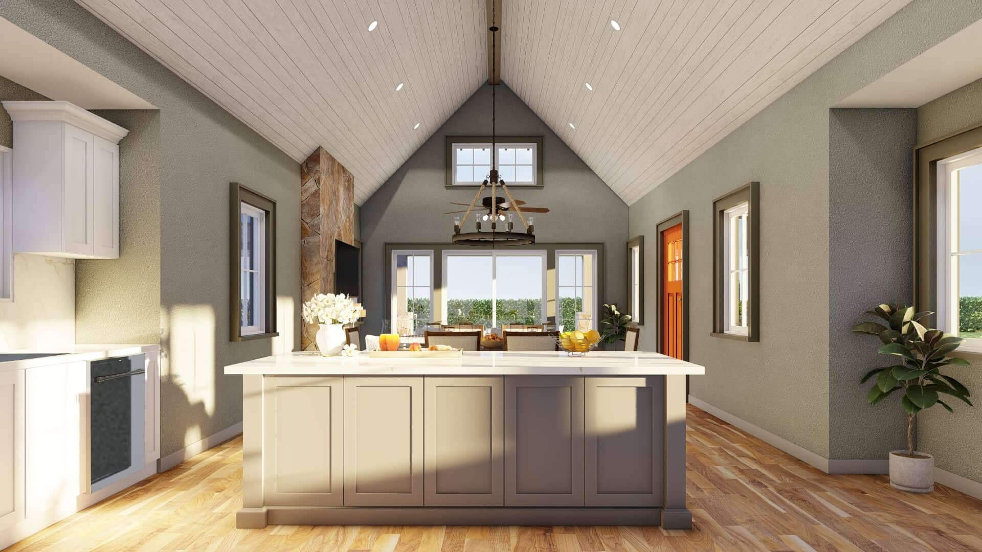 Kitchen: Kitchen Island of this 1-Bedroom,1008 Sq Ft Plan -193-1218