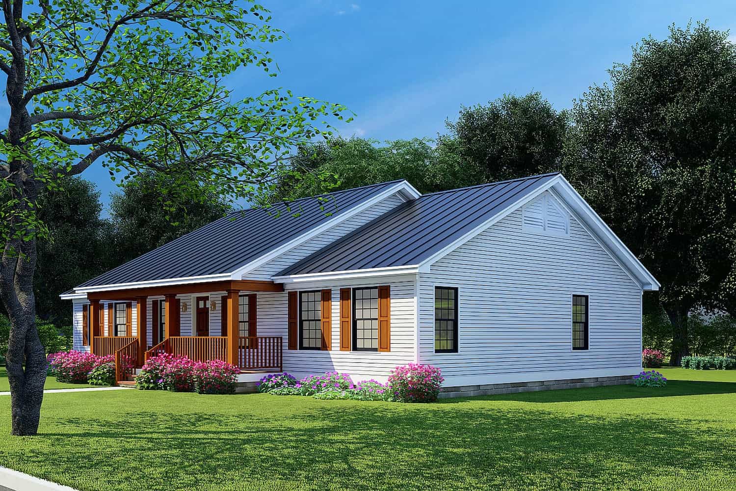 Right Side View of this 3-Bedroom, 1856 Sq Ft Plan - 193-1222