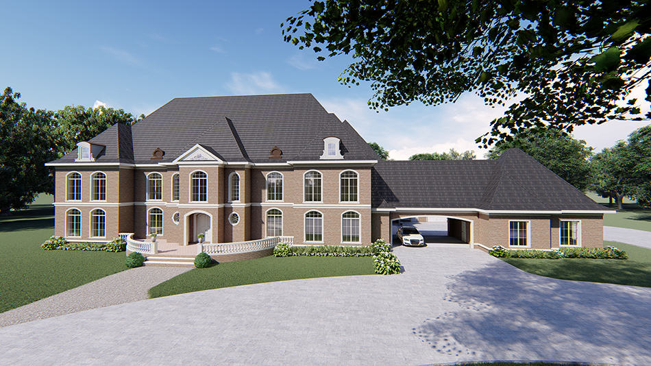 Front View of this 6-Bedroom, 10759 Sq Ft Plan - 193-1223