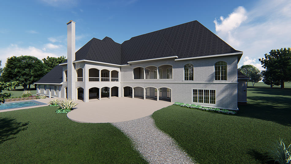 Rear View of this 0-Bedroom, Sq Ft Plan - 193-1223