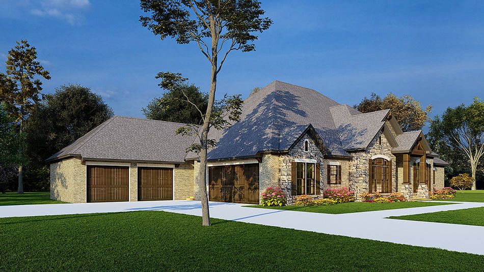 Left Side View of this 5-Bedroom, 3580 Sq Ft Plan - 193-1224