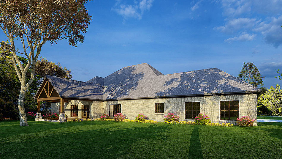 Rear View of this 5-Bedroom, 3580 Sq Ft Plan - 193-1224