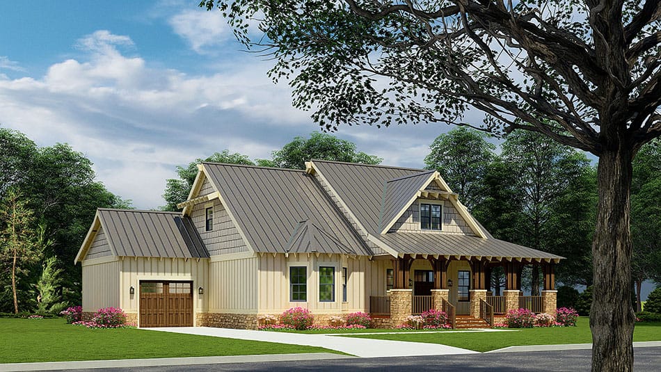 Left Side View of this 3-Bedroom, 2408 Sq Ft Plan - 193-1225