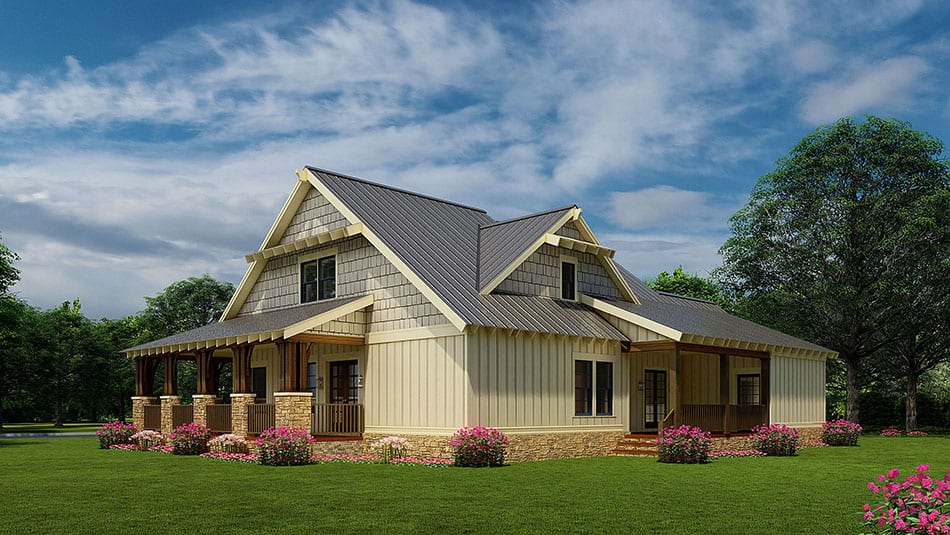 Rear View of this 3-Bedroom, 2408 Sq Ft Plan - 193-1225