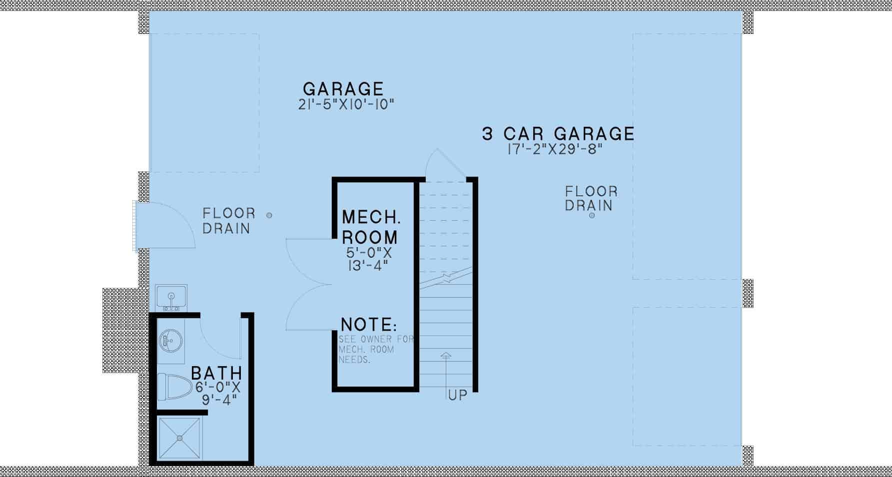 Basement of Farmhouse Plan #193-1226