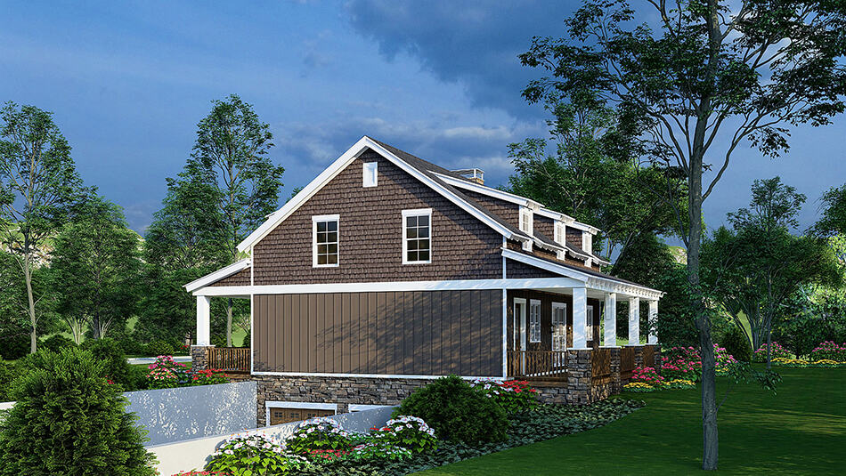Left Side View of this 3-Bedroom, 2049 Sq Ft Plan - 193-1226