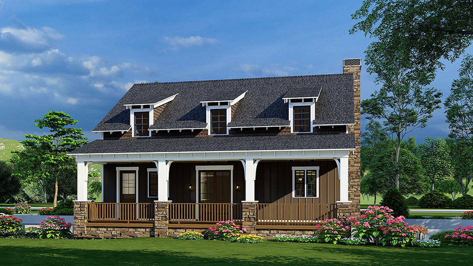 Rear View of this 3-Bedroom, 2049 Sq Ft Plan - 193-1226
