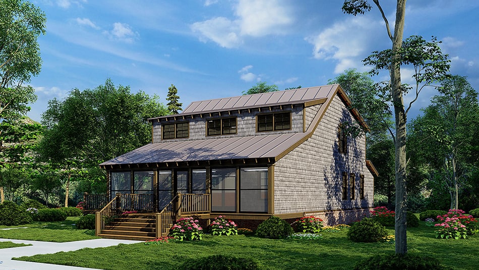 Right Side View of this 3-Bedroom, 2013 Sq Ft Plan - 193-1227