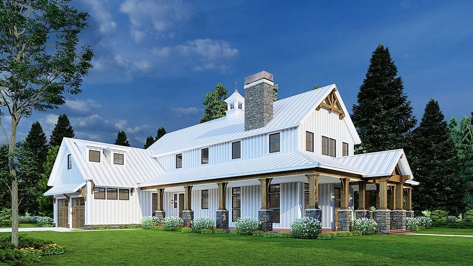Side View of this 3-Bedroom, 3014 Sq Ft Plan - 193-1228