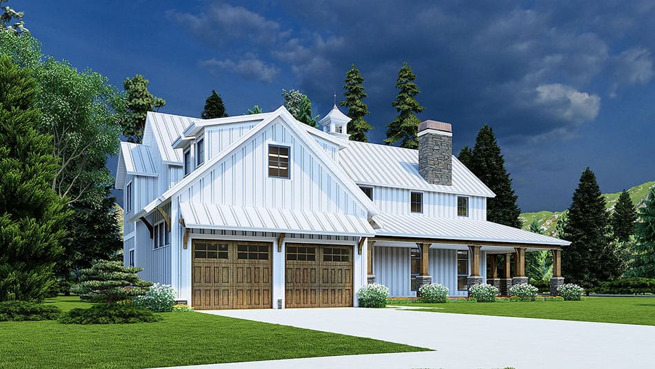 Side View of this 3-Bedroom, 3014 Sq Ft Plan - 193-1228