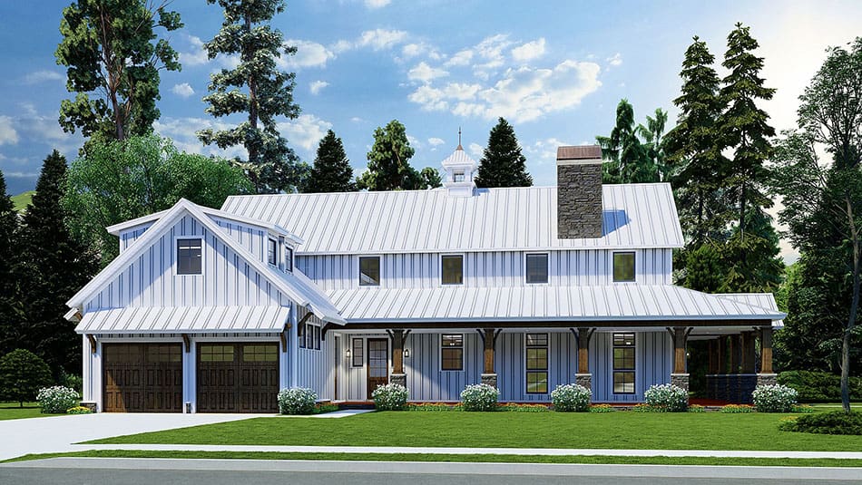 Side View of this 3-Bedroom, 3014 Sq Ft Plan - 193-1228