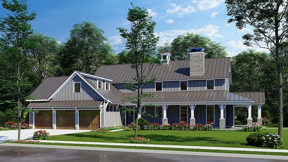 Left Side View of this 3-Bedroom, 3020 Sq Ft Plan - 193-1229