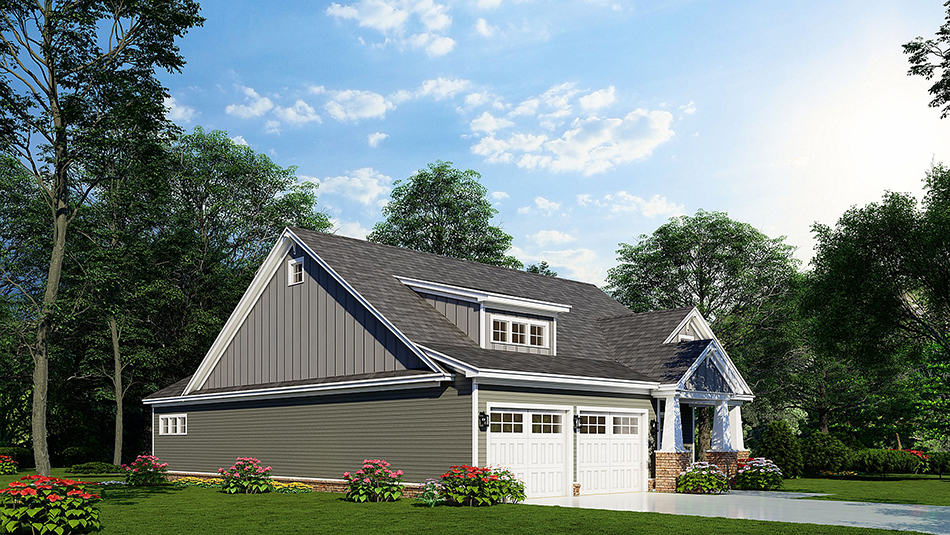Left Side View of this 3-Bedroom, 1591 Sq Ft Plan - 193-1230