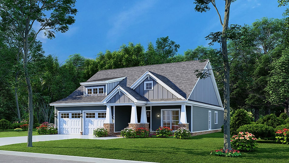 Right Side View of this 3-Bedroom, 1591 Sq Ft Plan - 193-1230