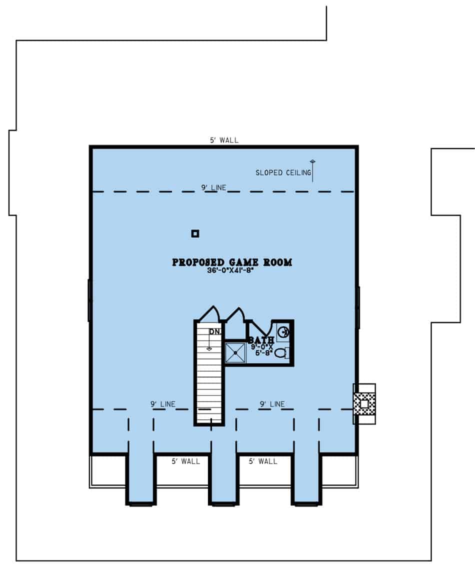 Bonus Room of Ranch Plan #193-1233