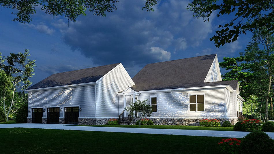 Rear View of this 4-Bedroom, 2663 Sq Ft Plan - 193-1233