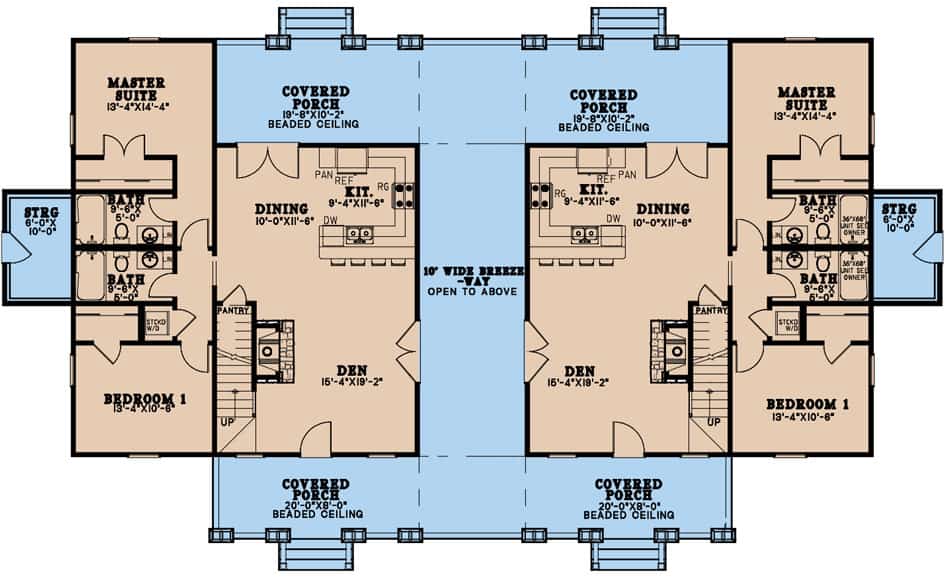Main Level of Multi-Unit Plan #193-1234