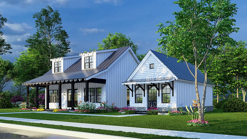 Right Side View of this 2-Bedroom, 1649 Sq Ft Plan - 193-1235