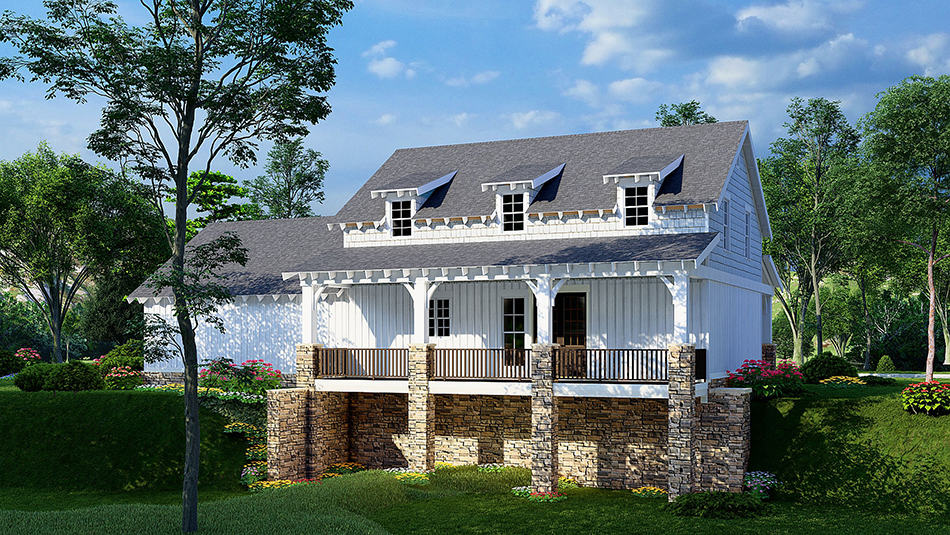 Rear View of this 3-Bedroom, 1773 Sq Ft Plan - 193-1236