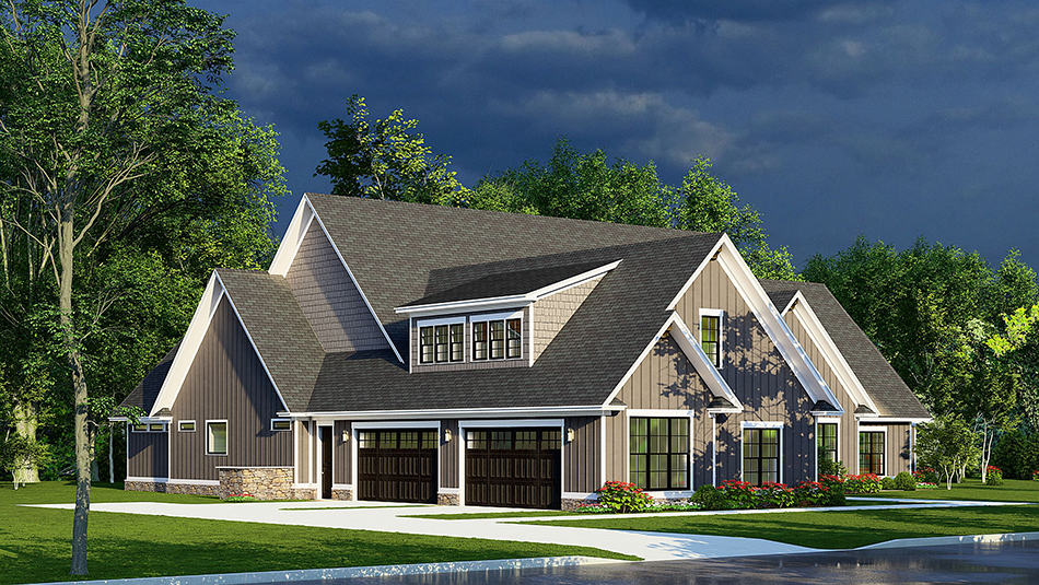 Left Side View of this 4-Bedroom, 4694 Sq Ft Plan - 193-1237