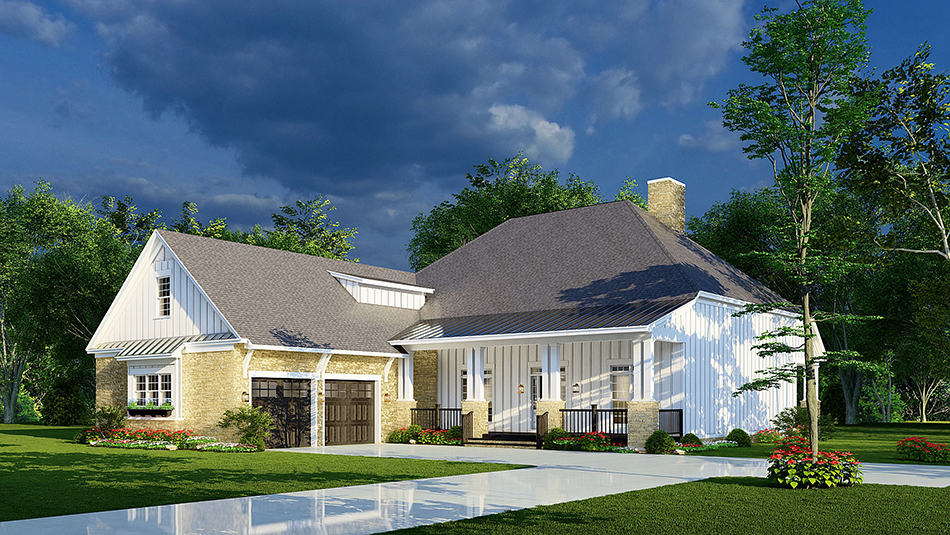 Right Side View of this 3-Bedroom, 2416 Sq Ft Plan - 193-1238