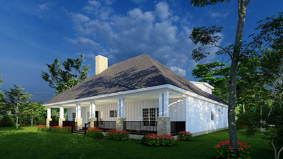 Rear View of this 3-Bedroom, 2416 Sq Ft Plan - 193-1238