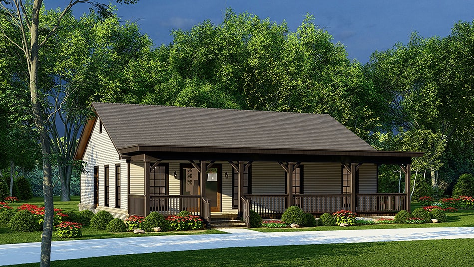 Left Side View of this 2-Bedroom, 1367 Sq Ft Plan - 193-1239