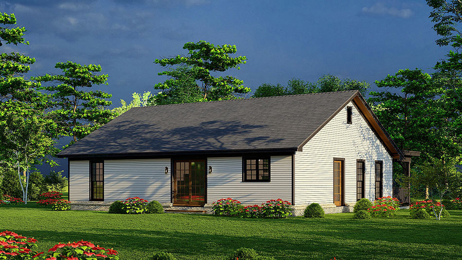 Rear View of this 2-Bedroom, 1367 Sq Ft Plan - 193-1239