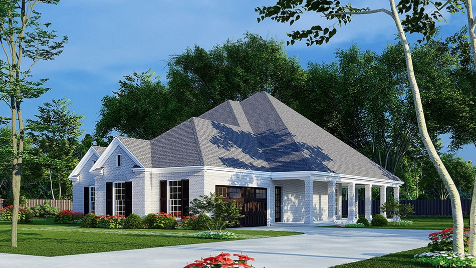 Right Side View of this 3-Bedroom, 1530 Sq Ft Plan - 193-1240