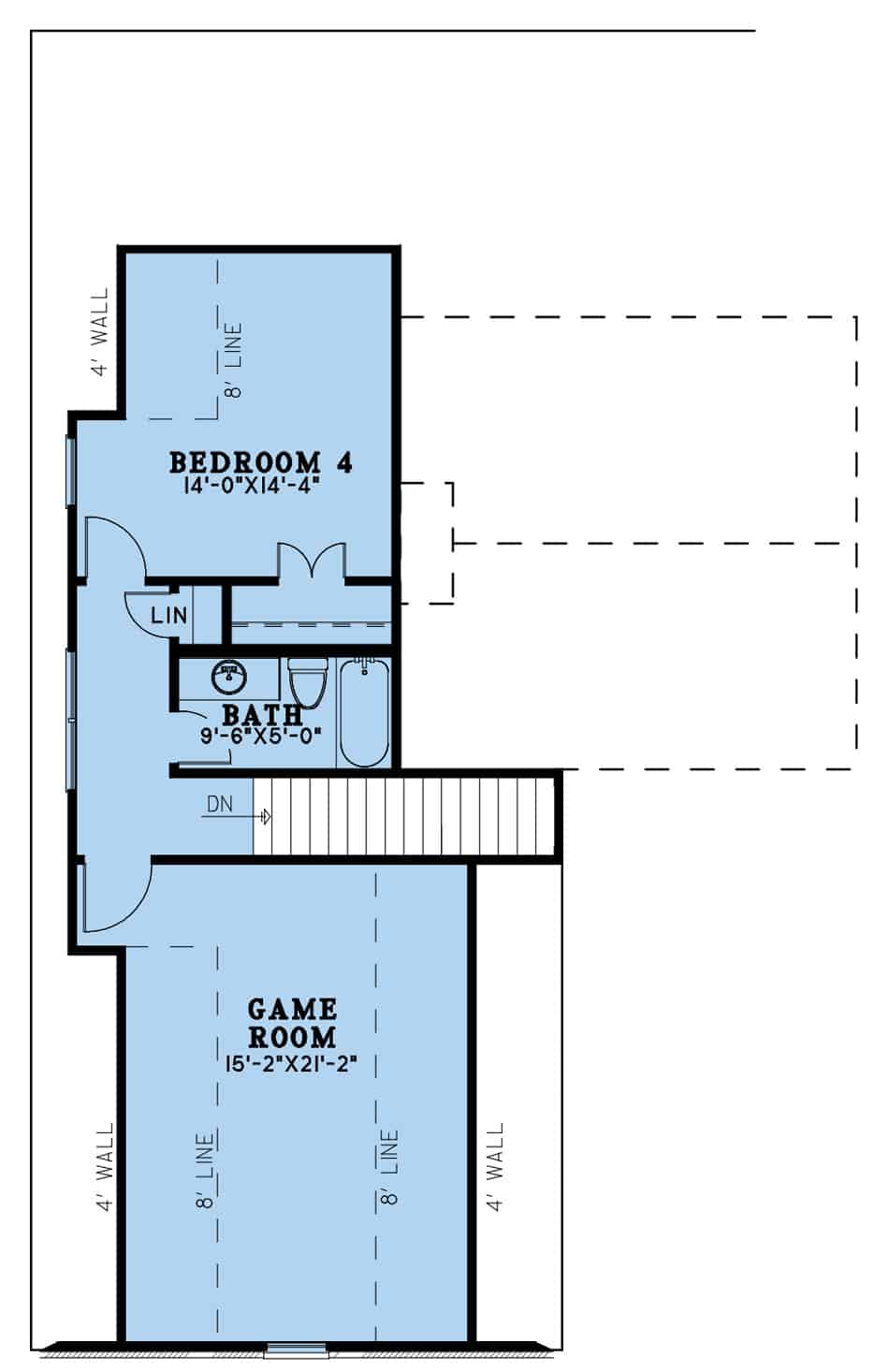 Bonus Room of Acadian Plan #193-1241