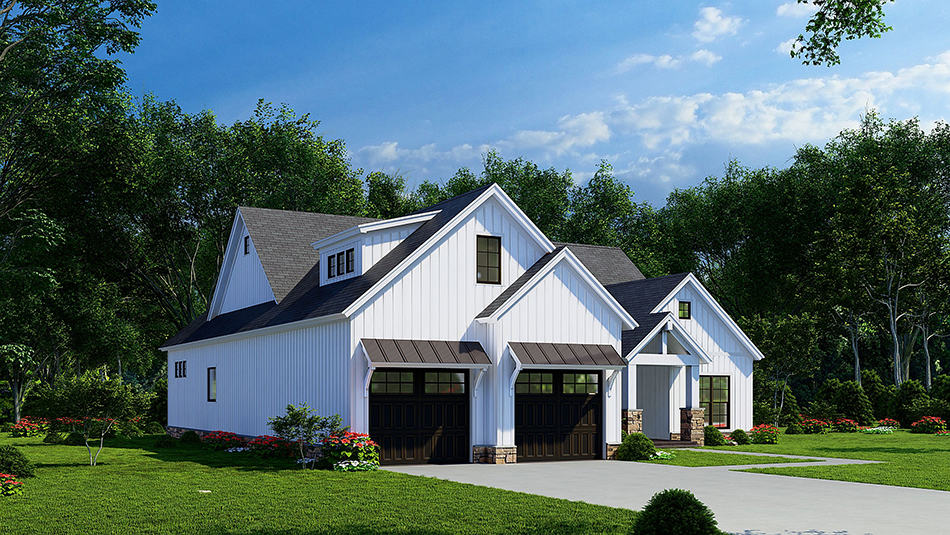 Left Side View of this 3-Bedroom, 1954 Sq Ft Plan - 193-1242