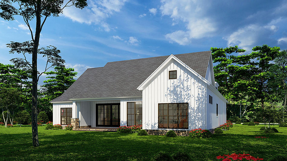Rear View of this 3-Bedroom, 1954 Sq Ft Plan - 193-1242
