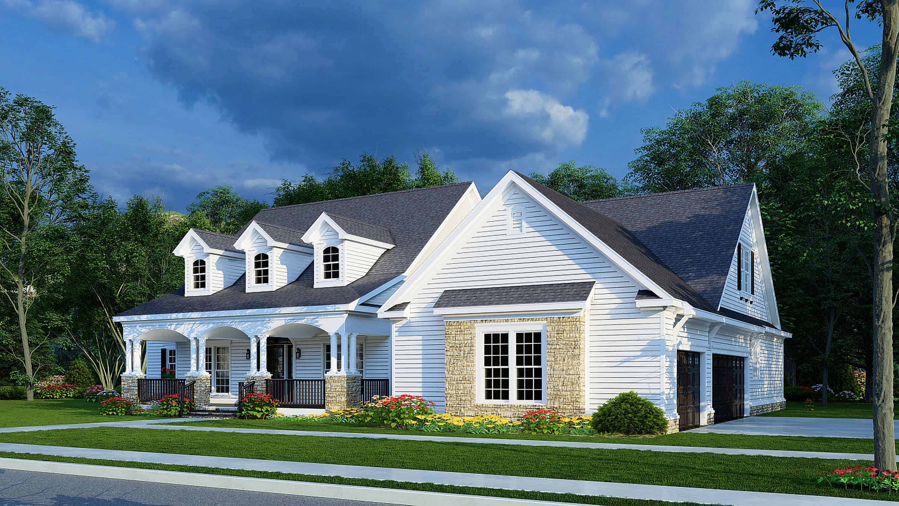 Right Side View of this 4-Bedroom, 2635 Sq Ft Plan - 193-1245