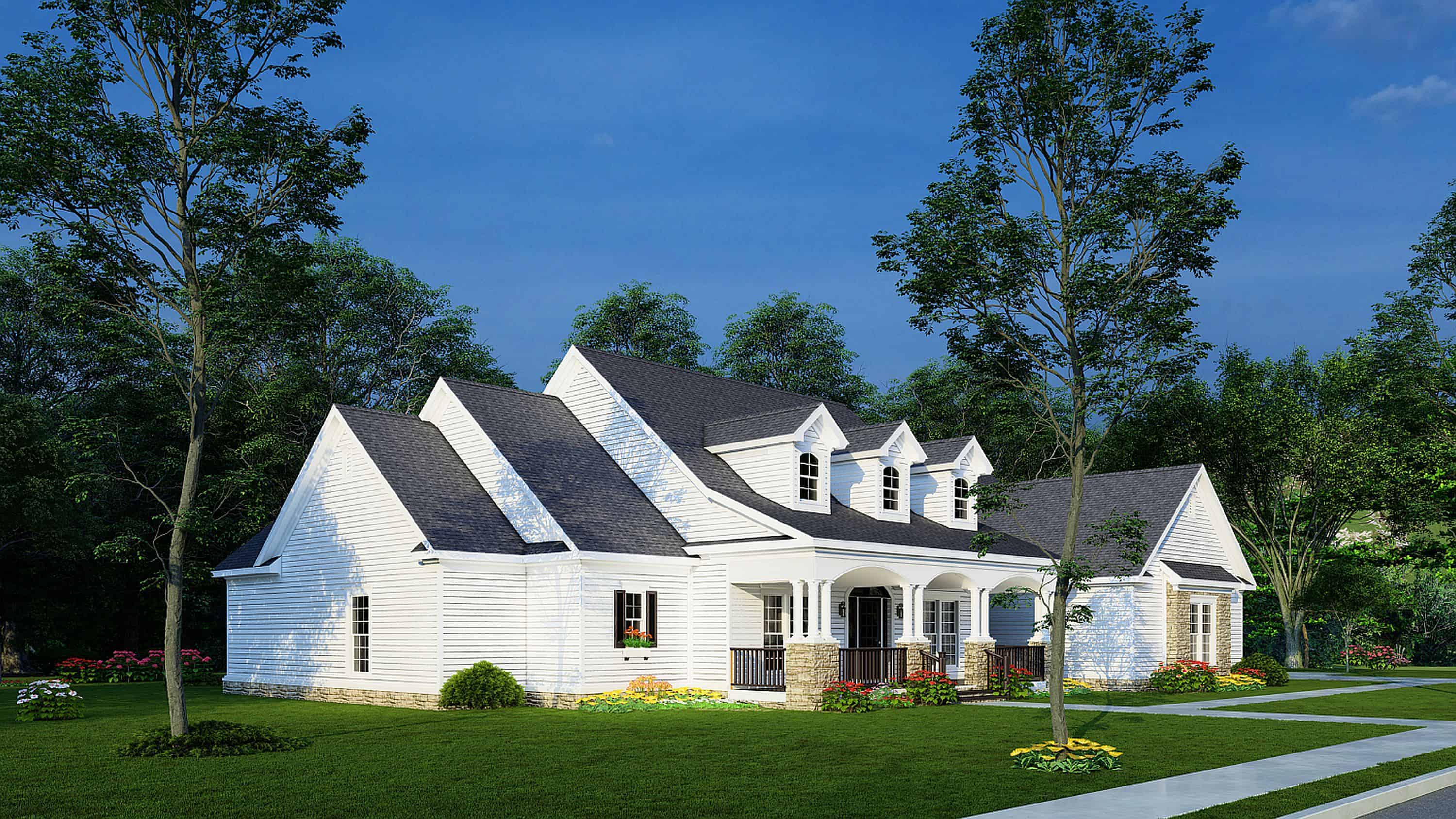 Left Side View of this 4-Bedroom, 2635 Sq Ft Plan - 193-1245