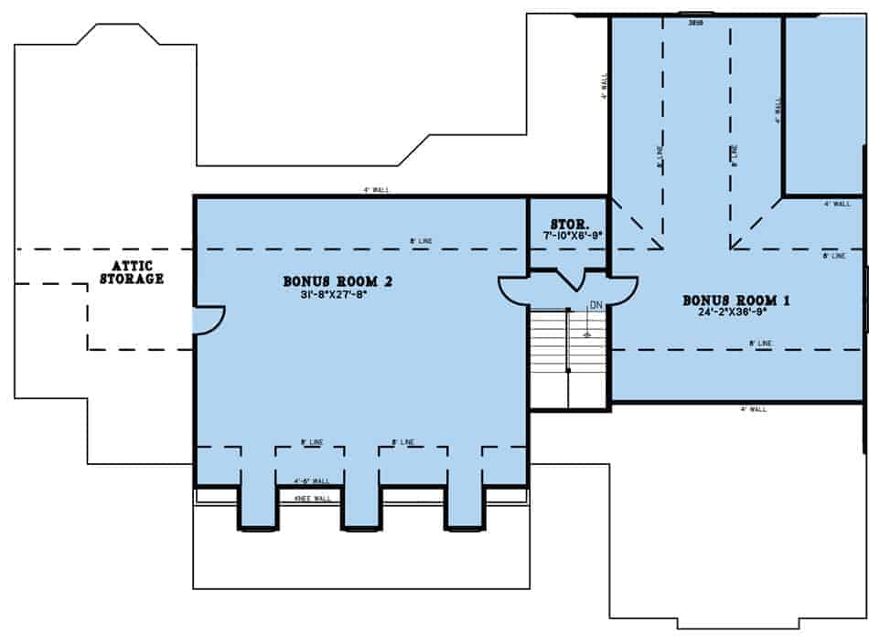 Bonus Room of Traditional Plan #193-1245