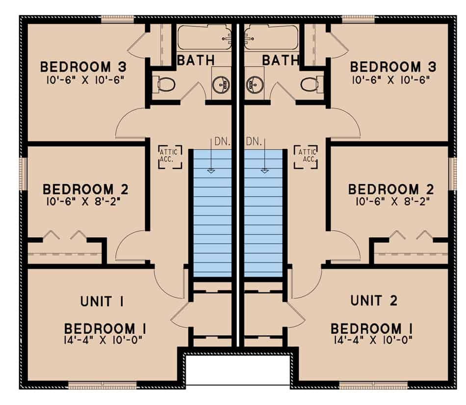 Upper Level of Duplex/Multi-Unit Plan #193-1246