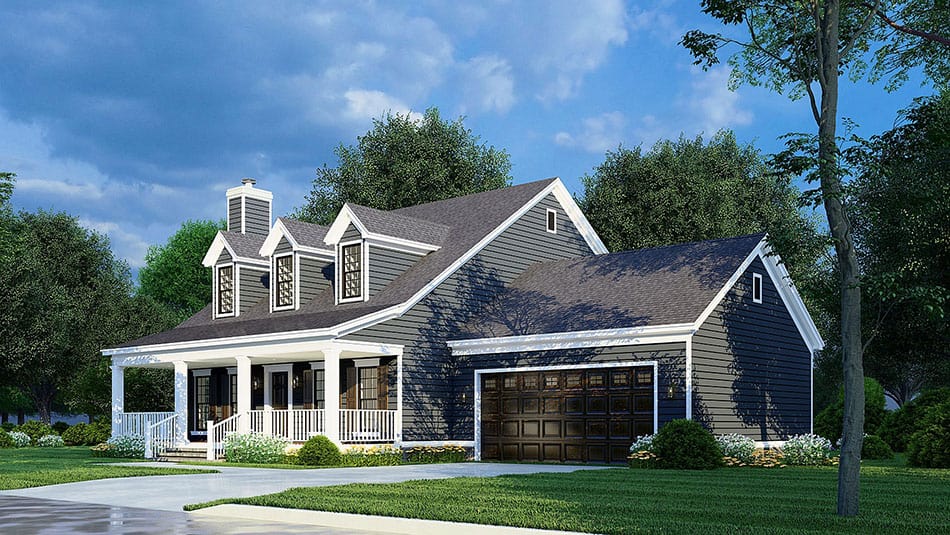 Home Plan Right Elevation of this 4-Bedroom,2119 Sq Ft Plan -193-1247