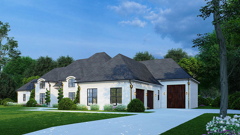 Home Plan Right Elevation of this 4-Bedroom,4195 Sq Ft Plan -193-1248