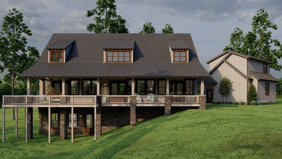 Rear View of this 6-Bedroom,2761 Sq Ft Plan -193-1249