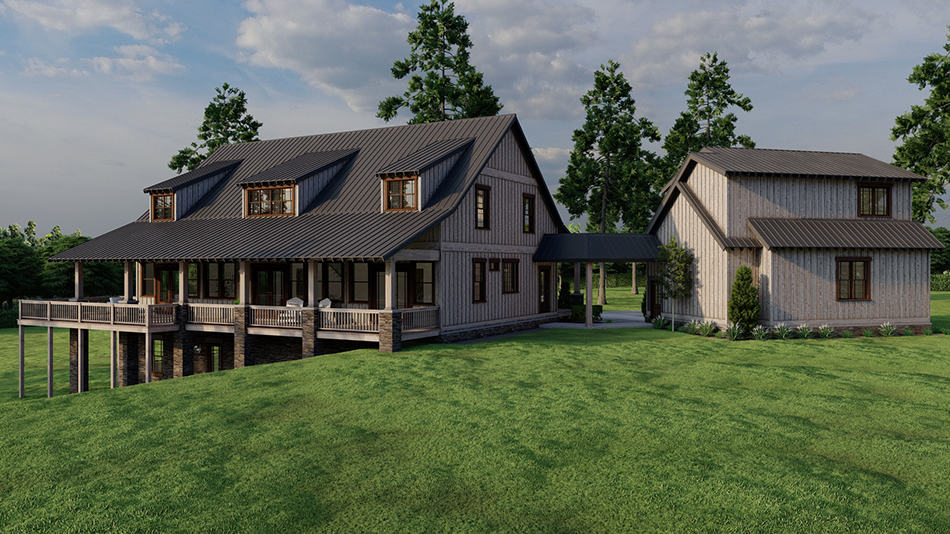 Rear View of this 6-Bedroom,2761 Sq Ft Plan -193-1249